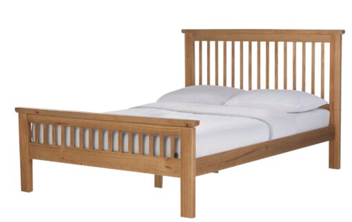 Argos Home Aubrey Double Wooden Bed Frame - Oak Stain