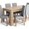 Argos Home Miami XL Extending Table & 6 Grey Chairs