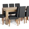 Argos Home Miami XL Extending Table & 8 Black Chairs