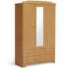 Argos Home Nordic 3 Door 5 Drawer Mirror Wardrobe - Pine