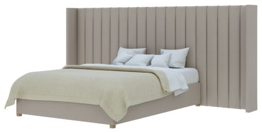 Aspire Grandeur Wing Kingsize Ottoman Bed Frame - Off White