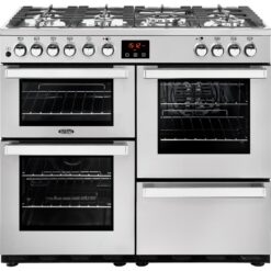 Belling 100DFT 100cm Dual Fuel Range Cooker Stainless Steel