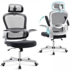 ((Black)) Ergonomic Office Gaming Chair Swivel Mesh Computer Desk Chair Home With Adjustable Arms