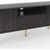 GFW Nervata 2 Door 1 Drawer TV Unit - Black