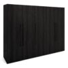 Habitat Atlas 5 Door Wardrobe - Black And Brown