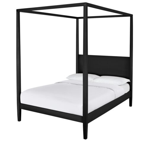 Habitat Blissford Four Poster Double Wooden Bed Frame -Black