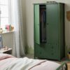 Habitat Brooklyn 2 Door 2 Drawer Wardrobe - Green