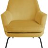 Habitat Celine Velvet Accent Chair - Mustard