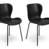 Habitat Etta Pair of Faux Leather Dining Chair - Black