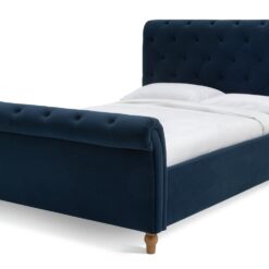 Habitat Harrogate Double Velvet Bed Frame - Navy