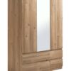 Habitat Jenson 3 Door 4 Drawer Mirror Wardrobe - Oak Effect