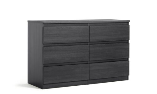 Habitat Jenson 3+3 Drawer Chest - Black Brown