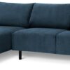 Habitat Julien Velvet Left Hand Corner Chaise Sofa - Navy