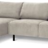 Habitat Julien Velvet Left Hand Corner Chaise Sofa-Parchment