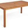 Habitat Luana Rectangular Garden Table - Light Wood