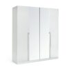 Habitat Munich 4 Door 2 Mirror Wardrobe - White