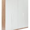 Habitat Munich 4 Door Wardrobe - White & Oak Effect