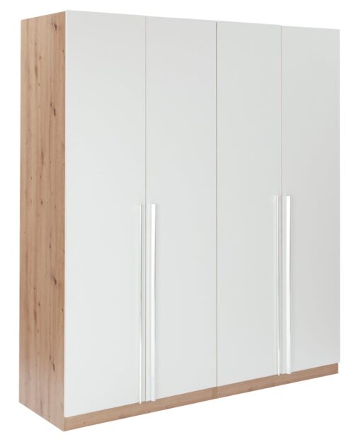 Habitat Munich 4 Door Wardrobe - White & Oak Effect