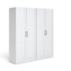 Habitat Munich Panelled 4 Door Wardrobe - White