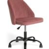 Habitat Nori Velvet Office Chair - Pink