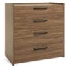 Habitat Oldham Wide 4 Drawer Chest - Walnut