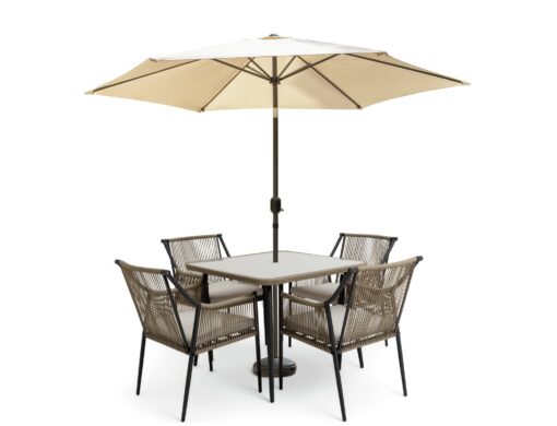 Habitat Pesaro 4 Seater Rattan Effect Garden Patio Set