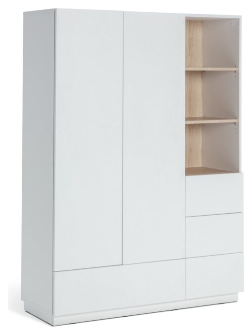 Habitat Skandi 2 Door 4 Drawer Open Wardrobe - White