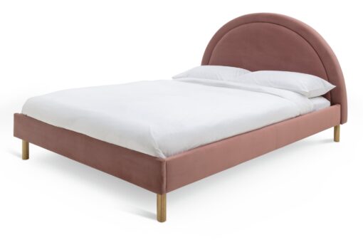 Habitat Sol Sunrise Double Velvet Bed Frame - Pink