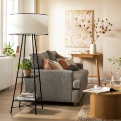 Habitat Thasia Floor Lamp - Black and White