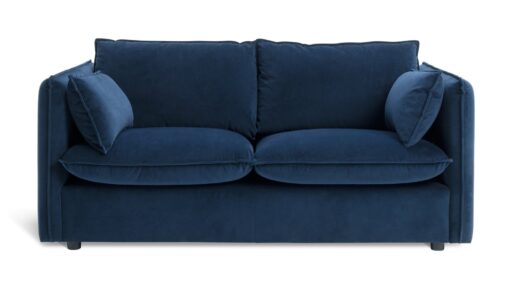 Habitat Willow Velvet 3 Seater Sofa - Navy