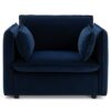 Habitat Willow Velvet Cuddle Chair - Navy