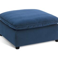 Habitat Willow Velvet Footstool - Navy