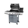 HabitatetJardin 4 - Burner Free Standing Natural Gas Grill with Side Burner and Cabinet