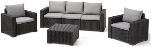 Keter California 5 Seater Garden Sofa Set - Grey