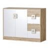 "Nimes 8" chest of drawers, light oak / White / Light oak color