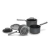 Ninja Zerostick Aluminium 3 Piece Saucepan Set - Grey