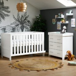 Obaby Nika 2 Piece Nursery Set - White