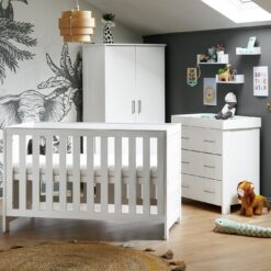 Obaby Nika 3 Piece Nursery Furniture Set - White