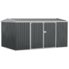 Outsunny Outdoor Garden Storage Shed Steel Tool Storage Box for Backyard Grey