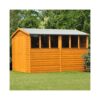 Overlap Double Door Garden Shed - Dip Treated Approx 10 x 6 Feet