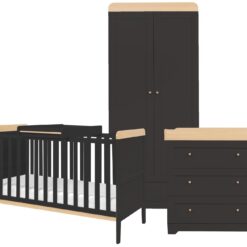 Tutti Bambini Rio 3 Piece Nursery Furniture Set - Slate Oak