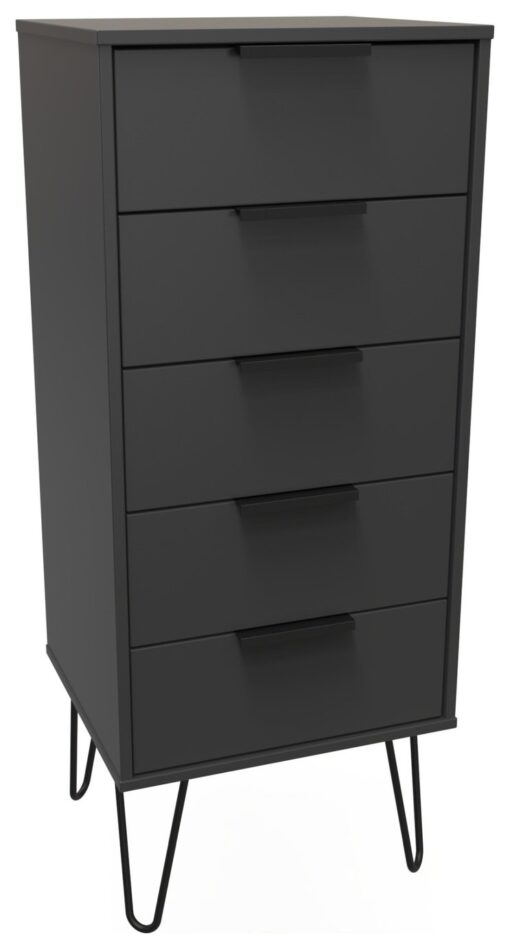 Verona 5 Drawer Tallboy - Grey