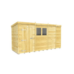 (5ft x 13ft Single Door With Windows) Pent Shed 5ft x 13ft Fast & Free 2-5 Days Nationwide Delivery