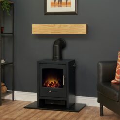 Adam Bergen 1.8kW Electric Stove Fires - Black