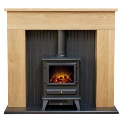 Adam Innsbruck with Hudson Electric Freestanding Stove Suite