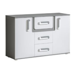 "Arezzo 7" chest of drawers, anthracite / white / anthracite color