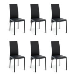 Argos Home 6 Lido Metal Dining Chairs - Black