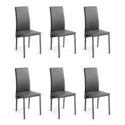 Argos Home 6 Lido Metal Dining Chairs - Grey