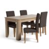 Argos Home Miami Curve Extending Table & 4 Chocolate Chairs