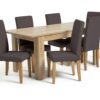 Argos Home Miami Curve Extending Table & 6 Chocolate Chairs